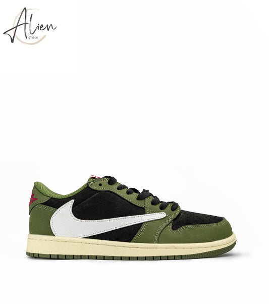 AIR JORDAN 1 LOW TRAVIS SCOTT BLACK OLIVE