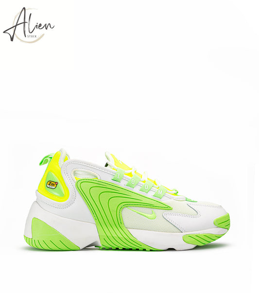 ZOOM 2K GREEN-WHITE SNEAKERS