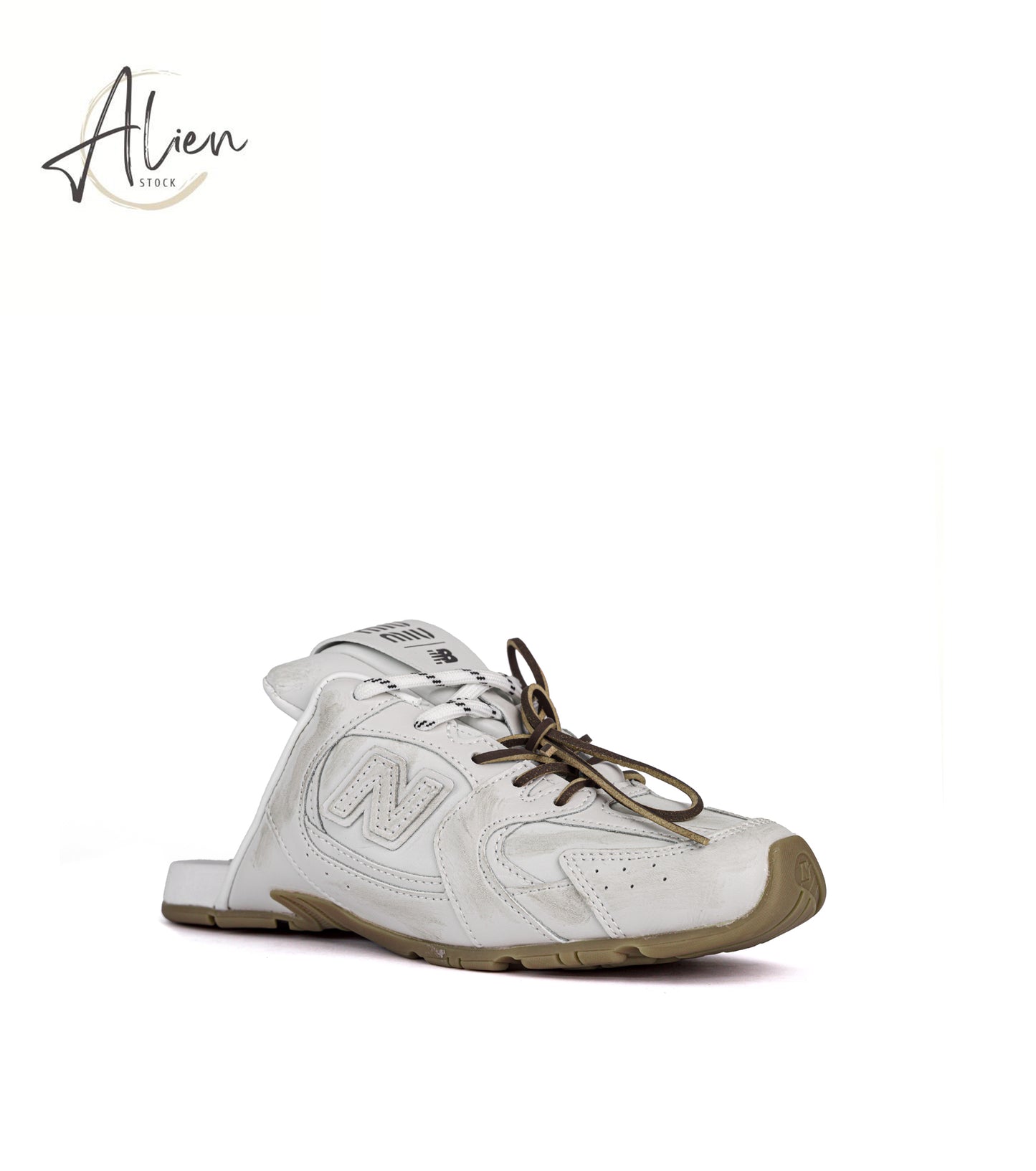 MIU MIU 530 MULES WHITE WOMEN
