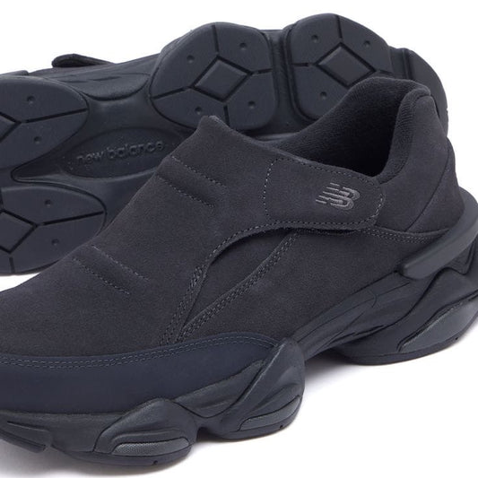 New Balance 8040 slip-on sneakers in an Dark Grey"Phantom" colorway, featuring a premium suede