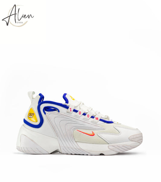 ZOOM 2K WHITE-BLUE SNEAKERS
