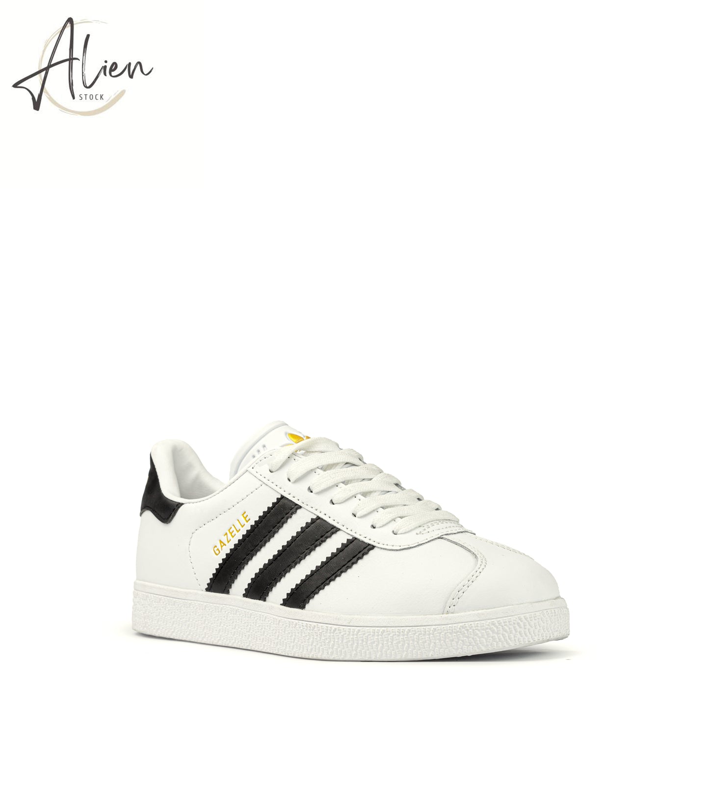 GAZELLE WHITE LEATHER & TEXTURED WOMEN
