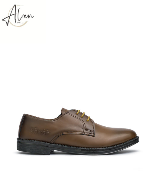 Classic Lace-Up Dress Shoe – Timeless Style with a Modern Edge - LIGHT BROWN
