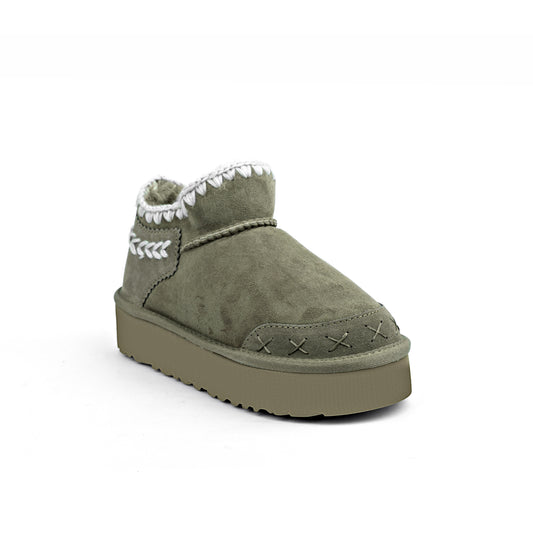 UGG Mini Myles Platform boots in a sage green color