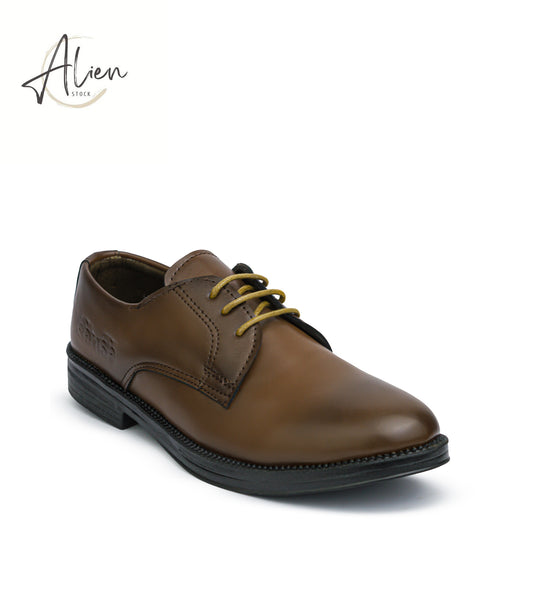 Classic Lace-Up Dress Shoe – Timeless Style with a Modern Edge - LIGHT BROWN
