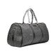 Calvin Klein black mononm monogram print travel duffel bag features a structured silhouette with top carry handles and an all-over CK logo pattern 50x30x25cm unisex (grey)