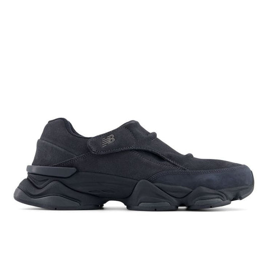 New Balance 8040 slip-on sneakers in an Dark Grey"Phantom" colorway, featuring a premium suede