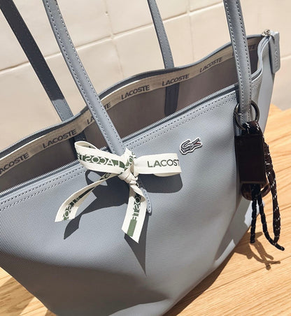 Lacoste L.12.12 Concept Tote bag featuring the brand's signature embroidered green crocodile logo