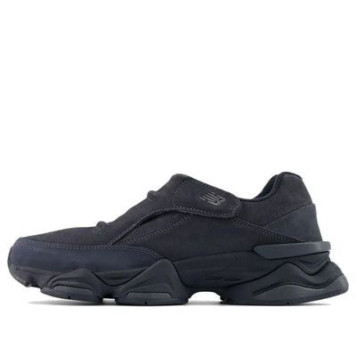 New Balance 8040 slip-on sneakers in an all-black "Phantom" colorway, featuring a premium suede