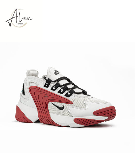 ZOOM 2K WHITE RED SHOES