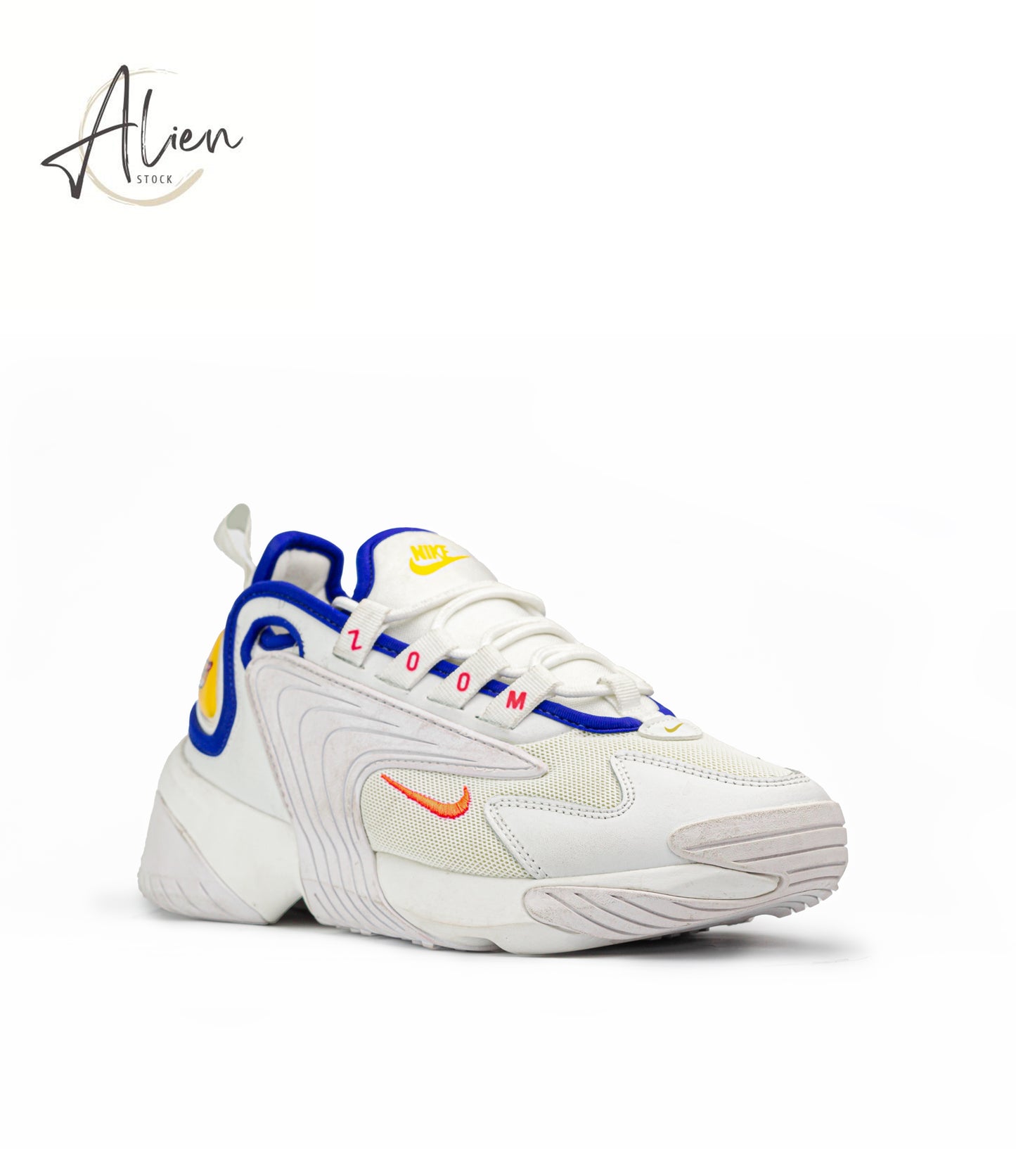 ZOOM 2K WHITE-BLUE SNEAKERS