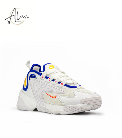ZOOM 2K WHITE-BLUE SNEAKERS