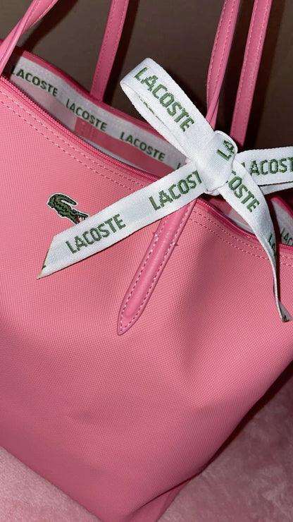 Lacoste L.12.12 Concept Tote bag featuring the brand's signature embroidered green crocodile logo
