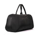 Leather Travel Gym Bag Duffel Bag with Handles and Shoulder Handle 50x30x25cm unisex (Black)