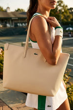 Lacoste L.12.12 Concept Tote bag featuring the brand's signature embroidered green crocodile logo