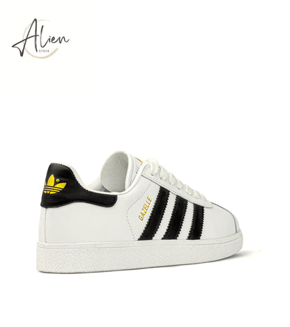 GAZELLE WHITE LEATHER & TEXTURED WOMEN