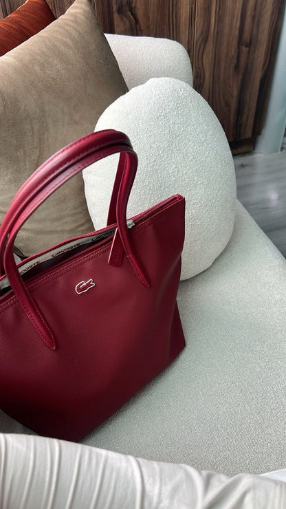 Lacoste L.12.12 Concept Tote bag featuring the brand's signature embroidered green crocodile logo