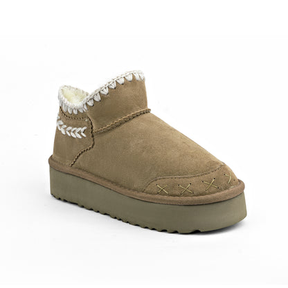 UGG Mini Myles Platform boot in a tan or camel color