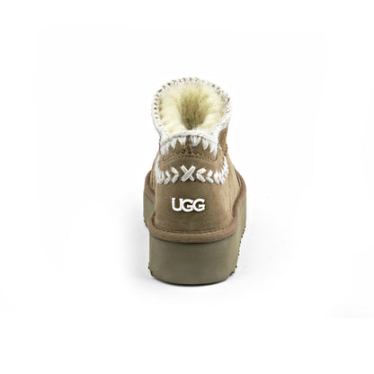 UGG Mini Myles Platform boot in a tan or camel color