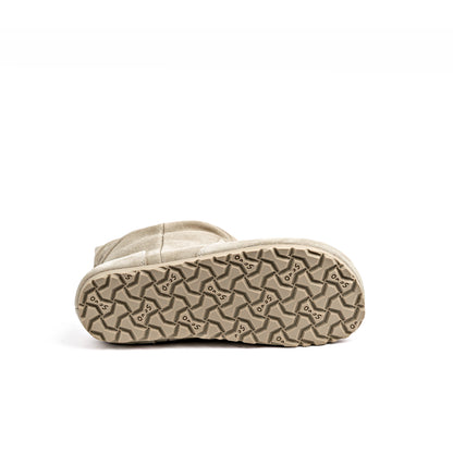 UGG boots made of twin-faced sheepskin in a neutral color