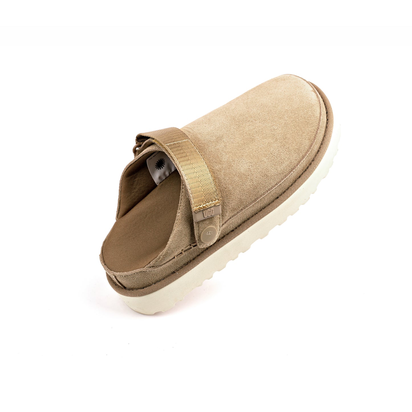 UGG Goldenstar Clog in the color Sand with a suede upper and SugarSole