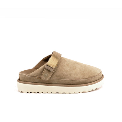 UGG Goldenstar Clog in the color Sand with a suede upper and SugarSole