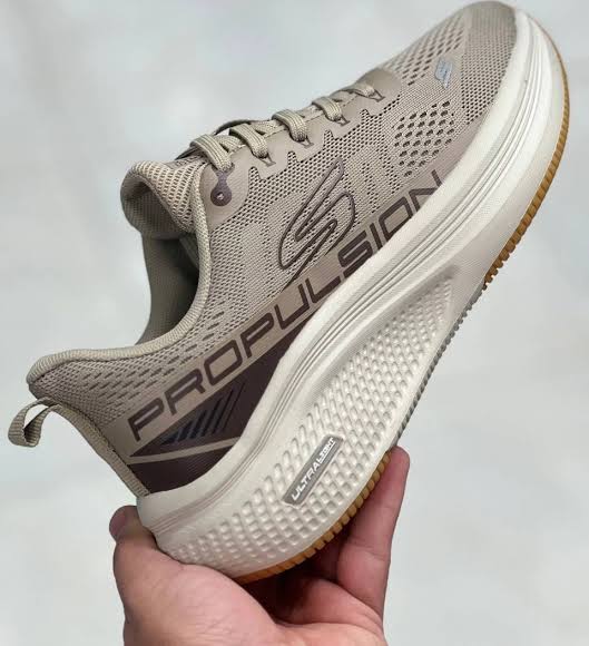 Skechers Propulsion sneakers featuring a breathable mesh upper and a chunky cushioned sole