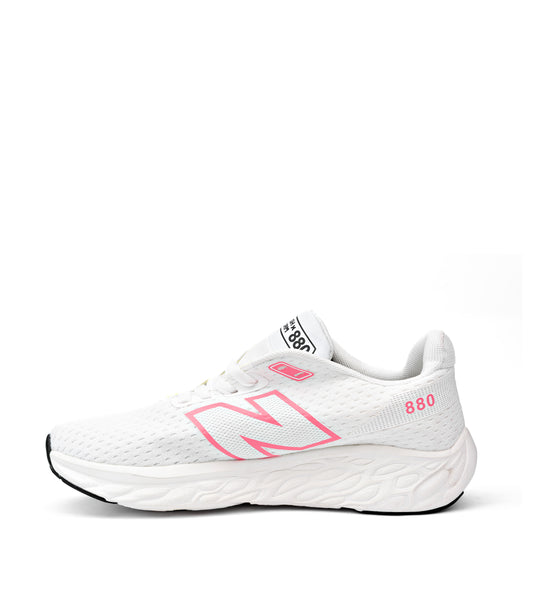 Fresh Foam X 880 running shoe in white and pink