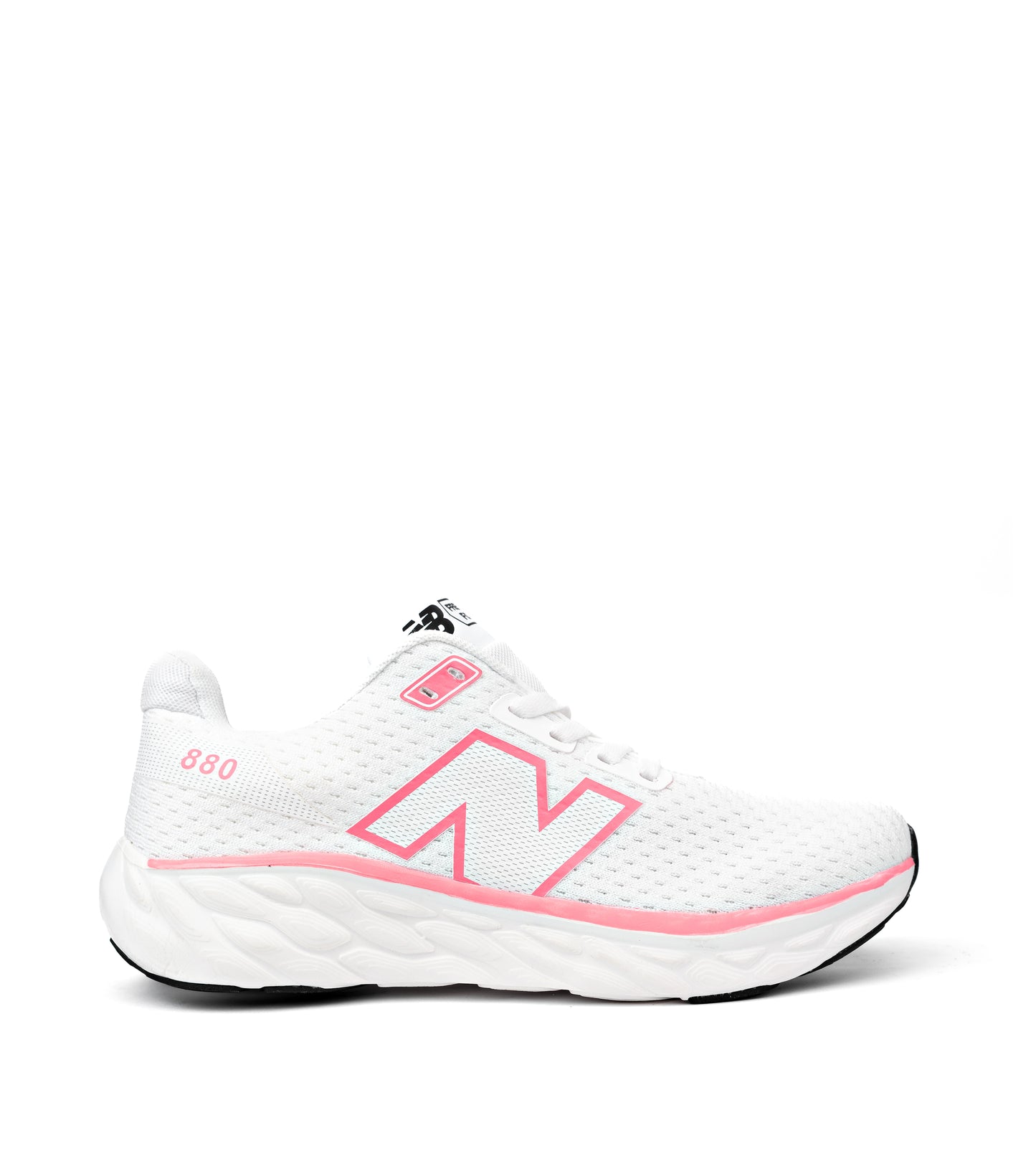 Fresh Foam X 880 running shoe in white and pink