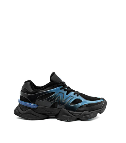 NB9060 sneaker with a black and iridescent blue upper