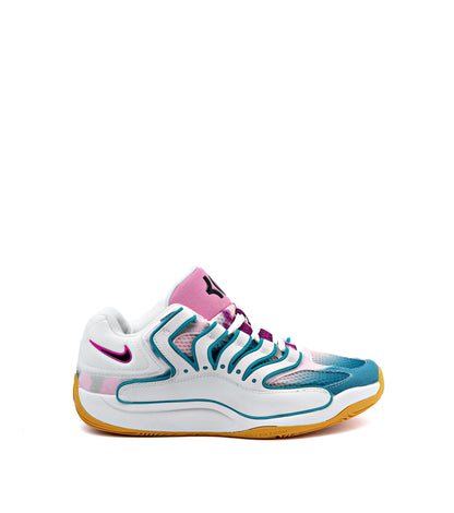 KD18 basketball shoe with a "New Timeline" colorway