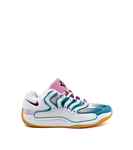 KD18 basketball shoe with a "New Timeline" colorway