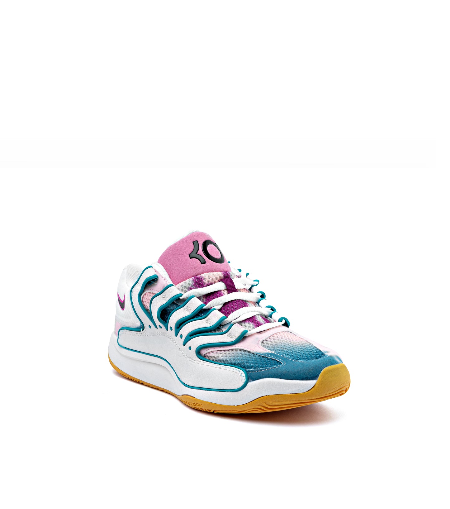 KD18 basketball shoe with a "New Timeline" colorway