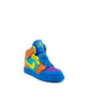 Pair of multi-colored Air Jordan 1 Mid sneakers