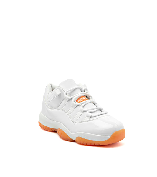 Air Jordan 11 Retro Low sneakers in the "Bright Citrus" colorway