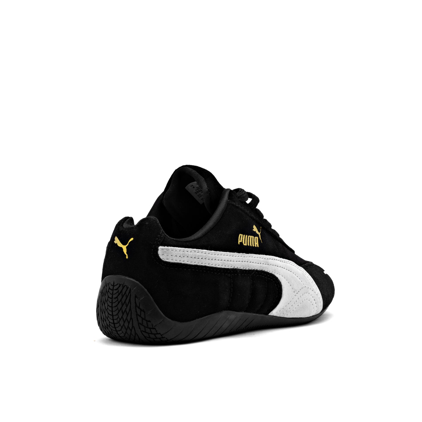 Speedcat OG sneaker in black and white suede