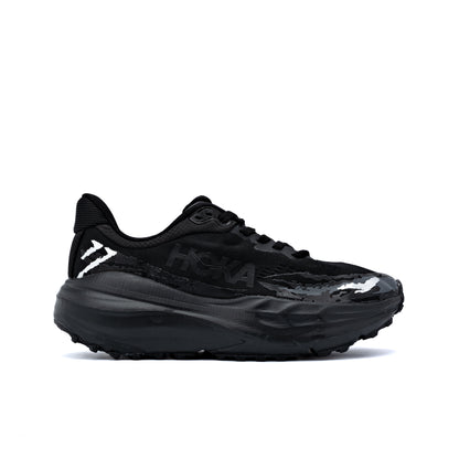 HOKA Stinson 7 running shoe in the Black/Black