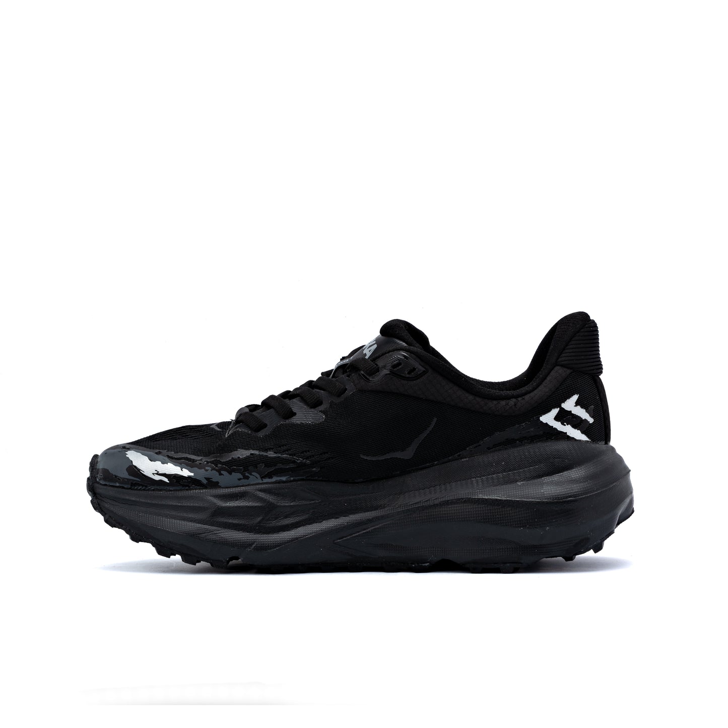HOKA Stinson 7 running shoe in the Black/Black