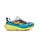 Hoka Stinson 7 trail running shoes in the White / Evening Primrose