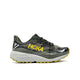 Hoka Stinson 7 trail running shoe in the green/camo