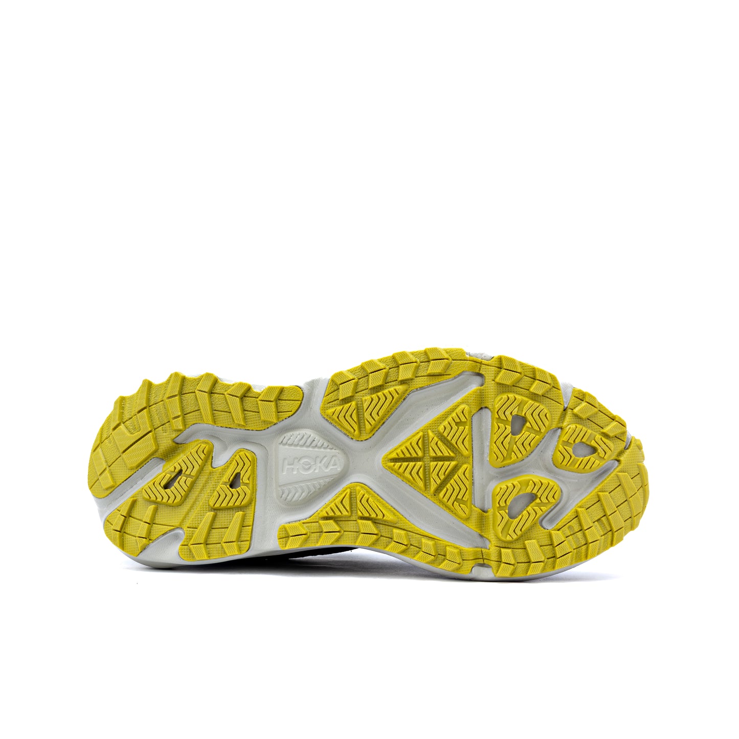 Hoka Stinson 7 trail running shoe in the green/camo