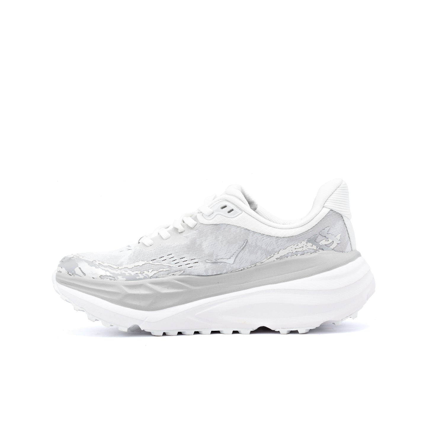 Hoka Stinson 7 trail running shoe in a white