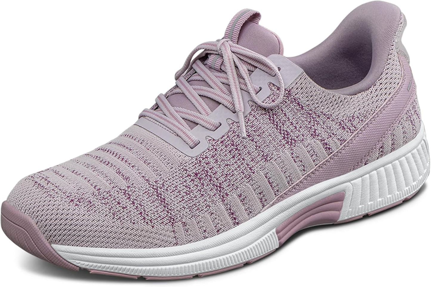 Orthofeet Kita Hands Free men’s orthopedic knit sneakers in a rose/mauve