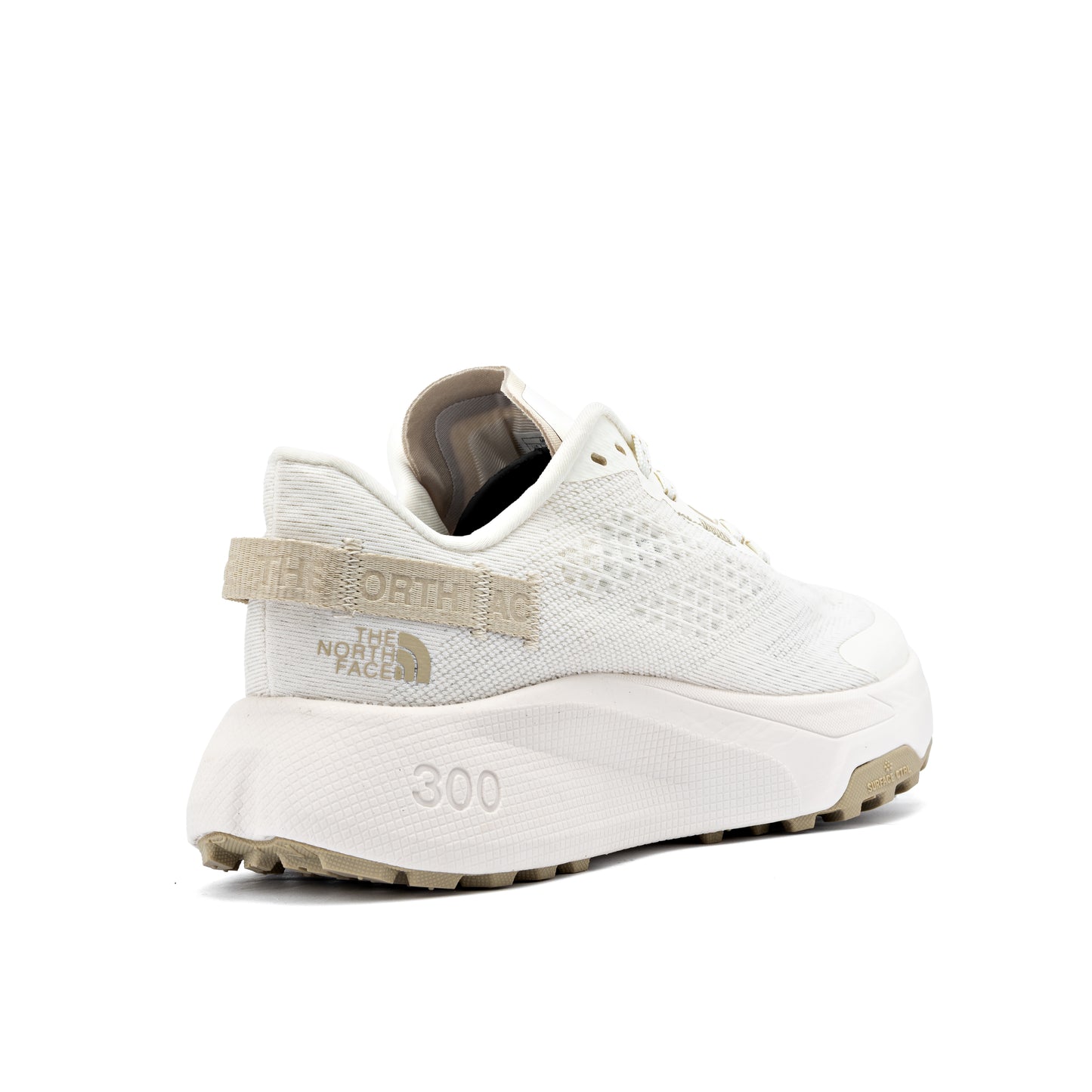 North Face Altamesa 300 trail running shoe in white dune/white dune