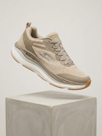 Skechers Max Run athletic sneaker with a textured mesh upper and a cushioned midsole