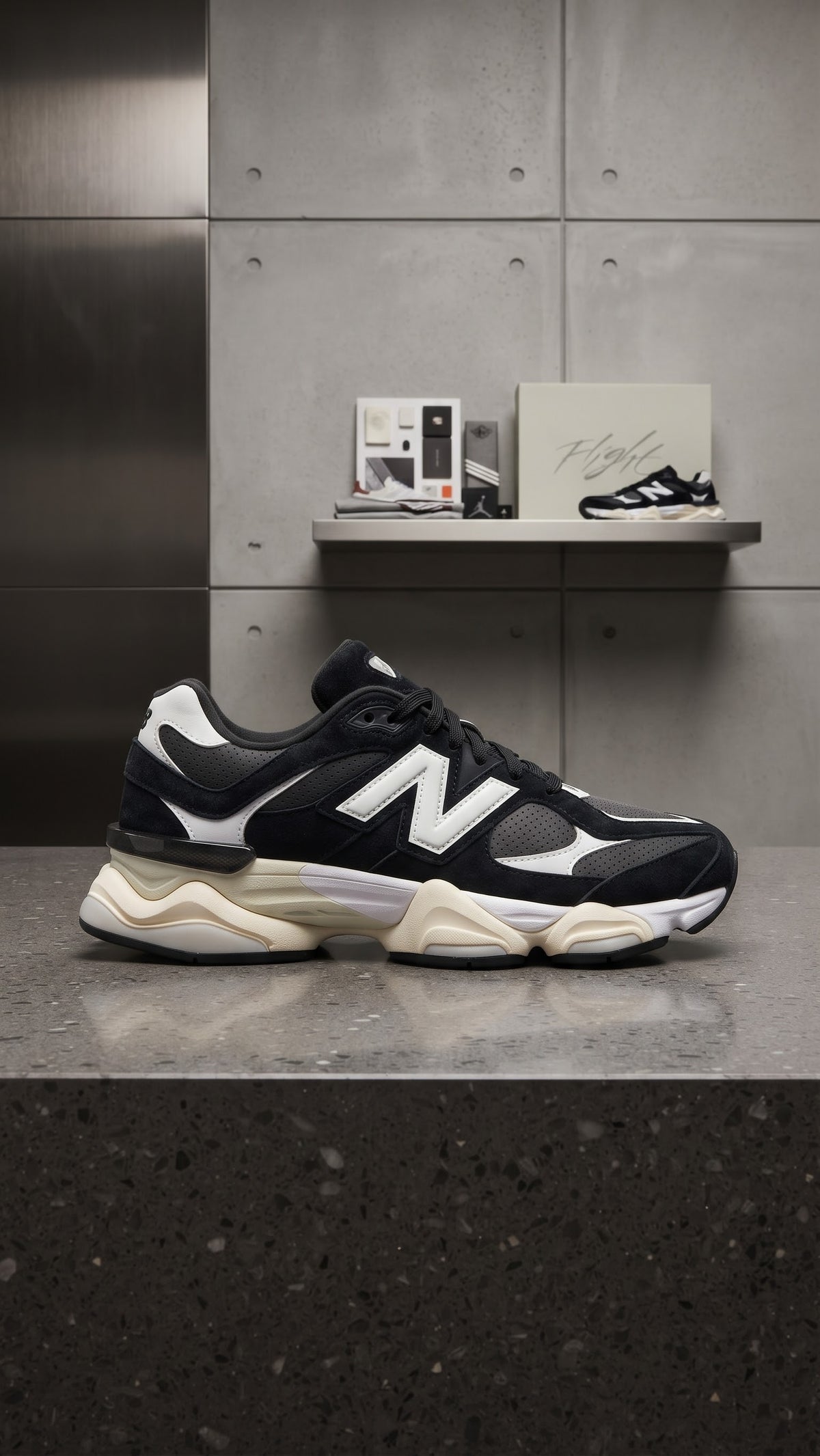 NB9060 BLACK-WHITE SNEAKERS