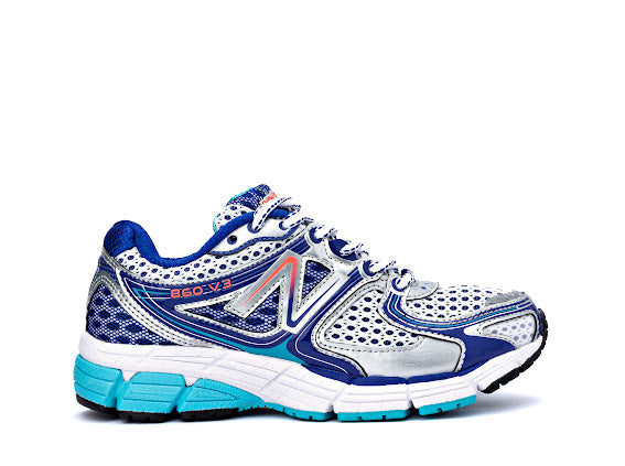 NB860v3 running shoe green , sky women