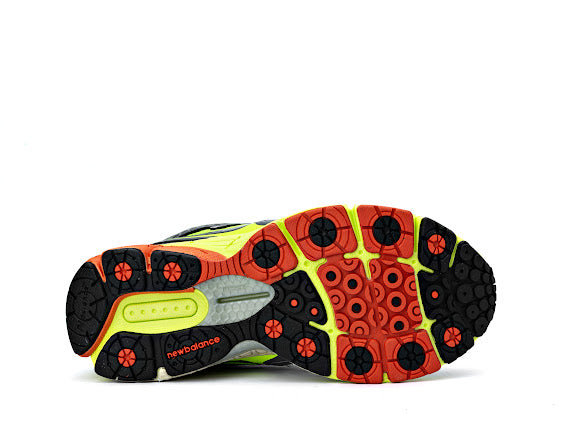 NB860v3 stability running shoe in blue, silver, and yellow women