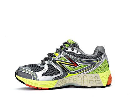 NB860v3 stability running shoe in blue, silver, and yellow women