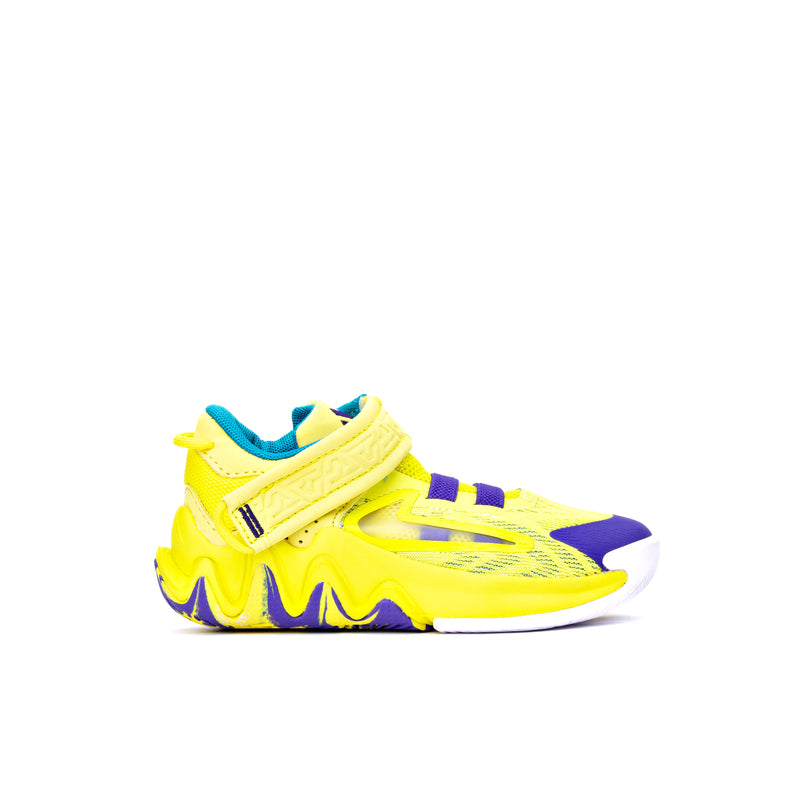 Kids' Grade School Giannis Immortality 2 basketball shoe in the Yellow Strike/Laser Blue/Tour Yellow/Multi-Color